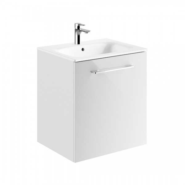 Geberit Selnova Square zestaw łazienkowy 60 cm umywalka z szafką biały połysk 501.252.00.1