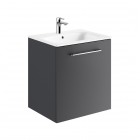 Geberit Selnova Square zestaw łazienkowy 60 cm umywalka z szafką lava mat 501.253.00.1