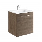Geberit Selnova Square zestaw łazienkowy 60 cm umywalka z szafką orzech włoski hickory 501.254.00.1