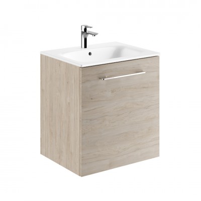Geberit Selnova Square zestaw łazienkowy 60 cm umywalka z szafką orzech włoski hickory jasny 501.255.00.1