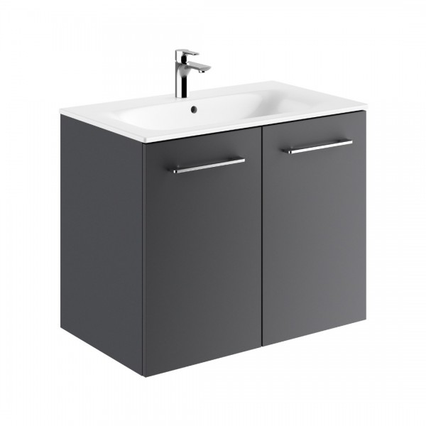 Geberit Selnova Square zestaw łazienkowy 80 cm umywalka z szafką lava mat 501.257.00.1