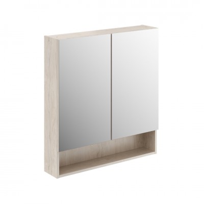 Geberit Selnova Square szafka wisząca z lustrem 80 cm orzech włoski hickory jasny 501.271.00.1