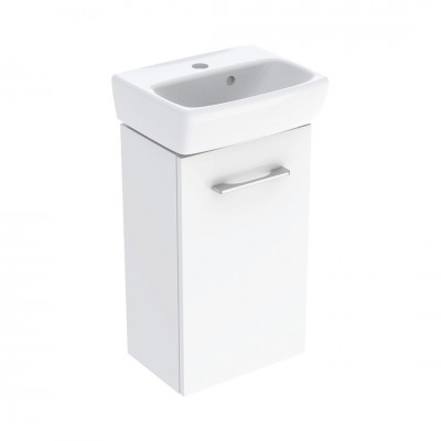 Geberit Selnova Square zestaw łazienkowy 36 cm umywalka z szafką biały połysk 502.742.00.1