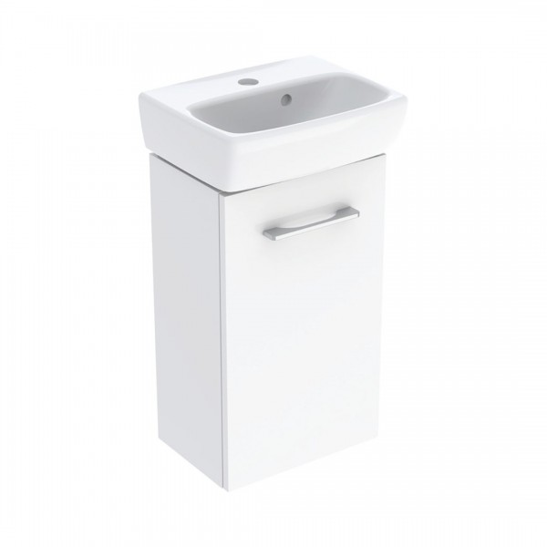 Geberit Selnova Square zestaw łazienkowy 36 cm umywalka z szafką biały połysk 502.742.00.1