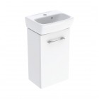 Geberit Selnova Square zestaw łazienkowy 36 cm umywalka z szafką biały połysk 502.742.00.1