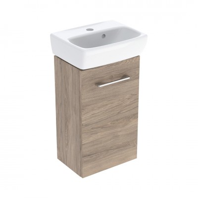 Geberit Selnova Square zestaw łazienkowy 36 cm umywalka z szafką orzech włoski hickory 502.744.00.1