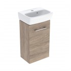 Geberit Selnova Square zestaw łazienkowy 36 cm umywalka z szafką orzech włoski hickory 502.744.00.1