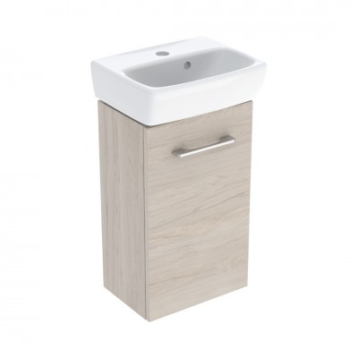 Geberit Selnova Square zestaw łazienkowy 36 cm umywalka z szafką orzech włoski hickory jasny 502.745.00.1