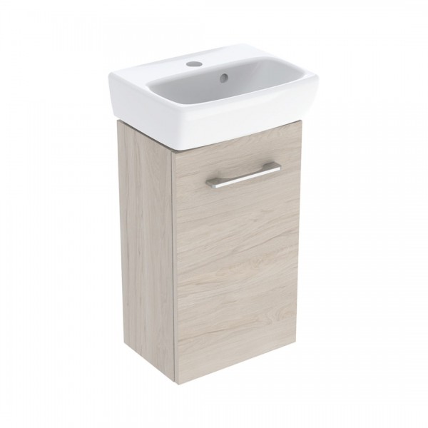 Geberit Selnova Square zestaw łazienkowy 36 cm umywalka z szafką orzech włoski hickory jasny 502.745.00.1