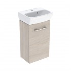 Geberit Selnova Square zestaw łazienkowy 36 cm umywalka z szafką orzech włoski hickory jasny 502.745.00.1