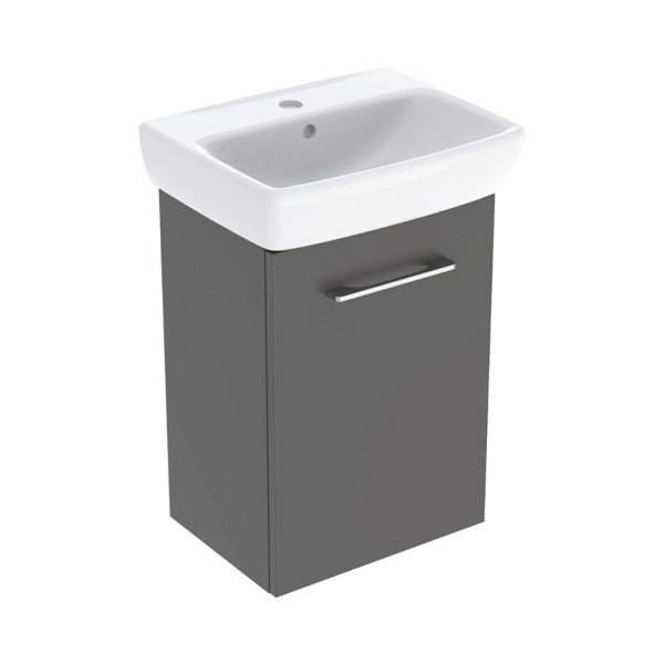 Geberit Selnova Square zestaw łazienkowy 45 cm umywalka z szafką lava mat 502.747.00.1