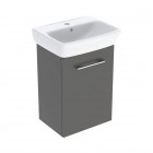 Geberit Selnova Square zestaw łazienkowy 45 cm umywalka z szafką lava mat 502.747.00.1