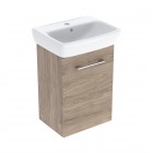 Geberit Selnova Square zestaw łazienkowy 45 cm umywalka z szafką orzech włoski hickory 502.748.00.1