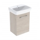 Geberit Selnova Square zestaw łazienkowy 45 cm umywalka z szafką orzech włoski hickory jasny 502.749.00.1