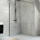 New Trendy Valio Black ścianka wolnostojąca Walk-in 70 cm czarny półmat D-0140B