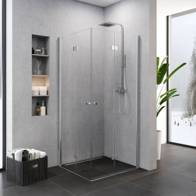 New Trendy Superia kabina prysznicowa kwadratowa 80 cm chrom K-0588