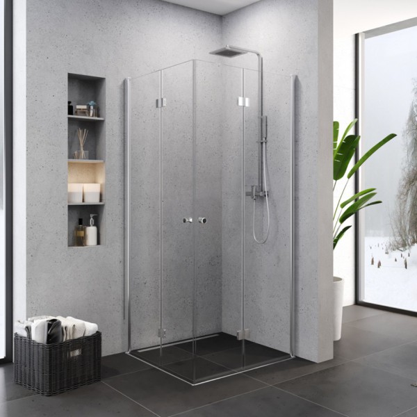 New Trendy Superia kabina prysznicowa kwadratowa 80 cm chrom K-0588