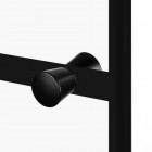 New Trendy Superia Black kabina prysznicowa kwadratowa 90 cm lewa czarny półmat/wzór pasy K-0596