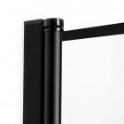 New Trendy Superia Black kabina prysznicowa kwadratowa 90 cm lewa czarny półmat/wzór pasy K-0596
