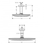 Hansgrohe Pura Vida deszczownica 400 mm przyłącze sufitowe