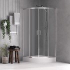 New Trendy Feria kabina prysznicowa półokrągła 90 cm chrom K-0524