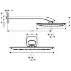 Hansgrohe Pura Vida deszczownica 400 mm ramię prysznicowe