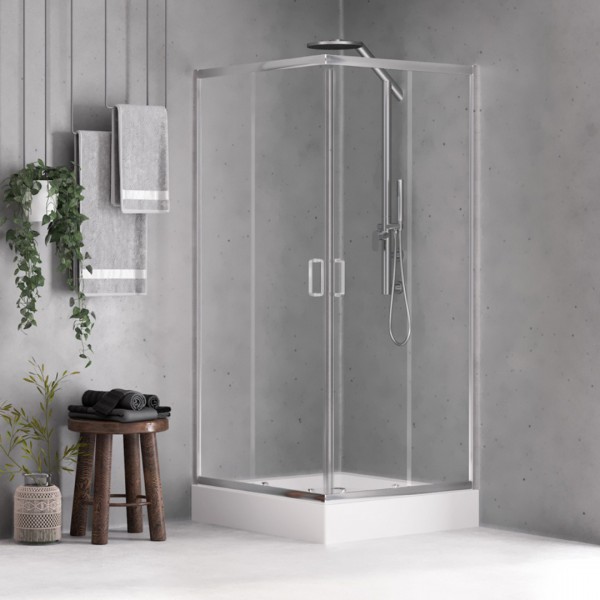 New Trendy Feria kabina prysznicowa kwadratowa 80 cm chrom K-0525