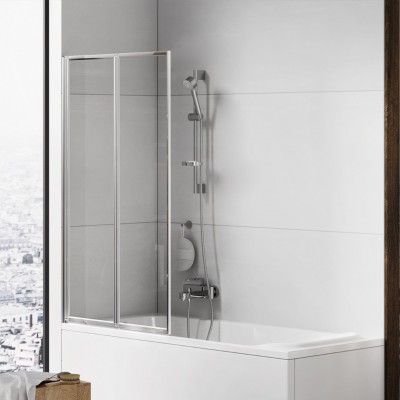 New Trendy Trex parawan nawannowy 2-częściowy 80x140 cm chrom P-0152