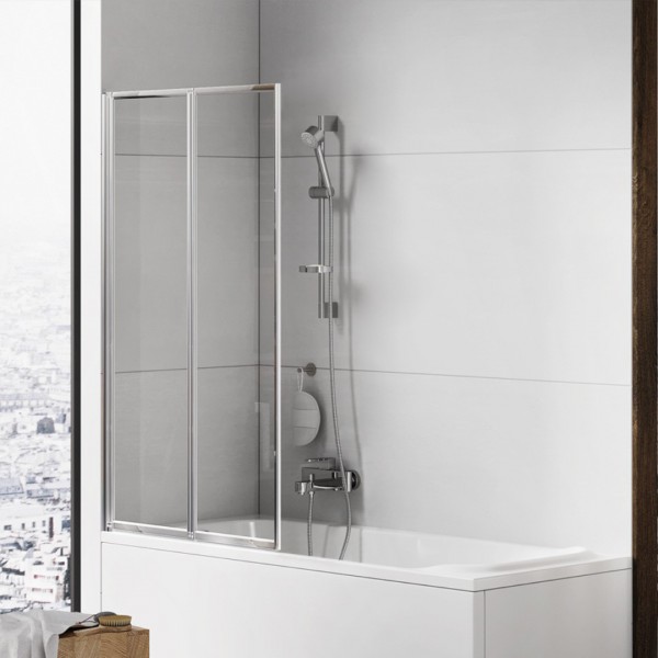 New Trendy Trex parawan nawannowy 2-częściowy 80x140 cm chrom P-0152