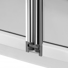 New Trendy Trex parawan nawannowy 2-częściowy 80x140 cm chrom P-0152