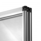 New Trendy Trex parawan nawannowy 3-częściowy 100x140 cm chrom P-0153