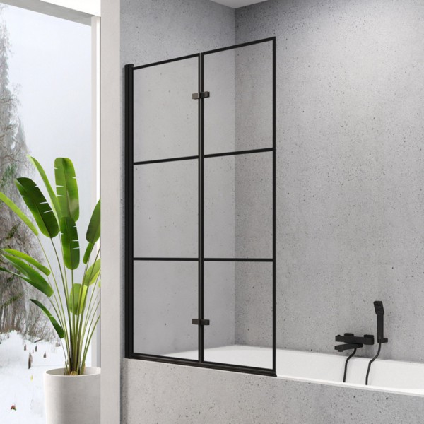 New Trendy Superia Black parawan nawannowy 2-częściowy 100x150 cm lewy czarny półmat P-0054