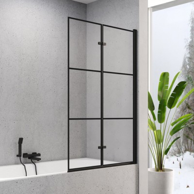 New Trendy Superia Black parawan nawannowy 2-częściowy 100x150 cm prawy czarny półmat P-0055