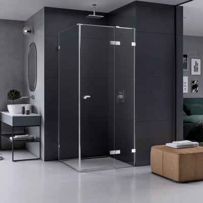 New Trendy Eventa kabina prysznicowa kwadratowa 80 cm prawa chrom EXK-0129/EXK-0139