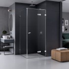 New Trendy Eventa kabina prysznicowa kwadratowa 80 cm prawa chrom EXK-0129/EXK-0139