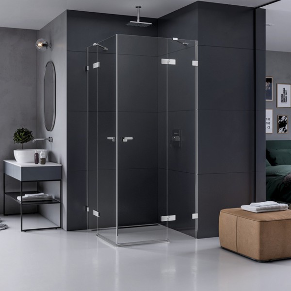 New Trendy Eventa kabina prysznicowa kwadratowa 80 cm chrom EXK-0128/EXK-0129