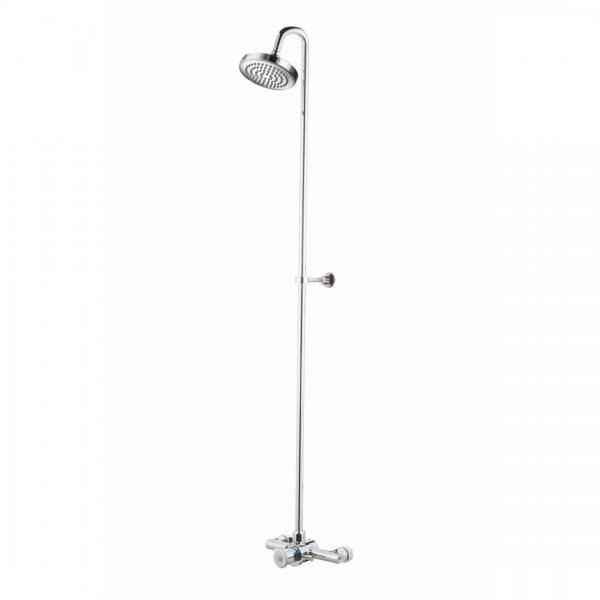 Makoinstal zestaw natryskowy natynkowy z mieszaczem z antyblokadą chrom 9006MIX2AB