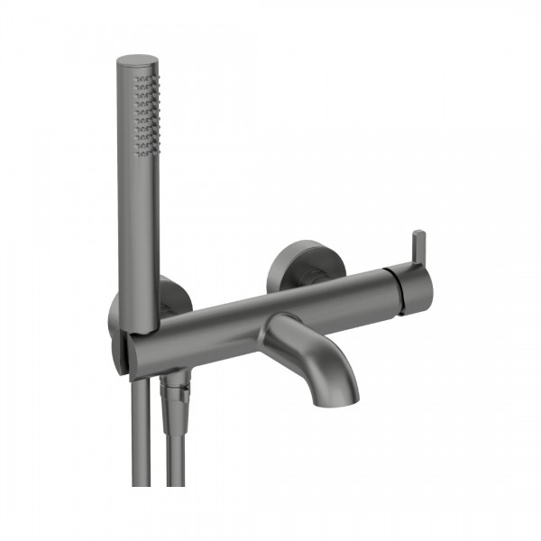 Deante Alpinia bateria wannowa ścienna titanium BQS_D11M