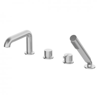 Deante Silia bateria wannowa 4-otworowa stal szczotkowana BQS_F14M