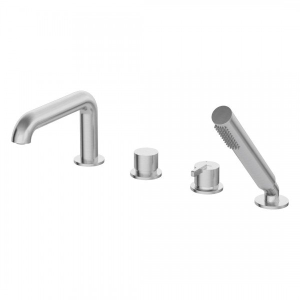 Deante Silia bateria wannowa 4-otworowa stal szczotkowana BQS_F14M