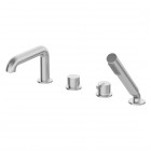 Deante Silia bateria wannowa 4-otworowa stal szczotkowana BQS_F14M