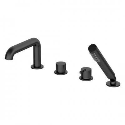 Deante Silia bateria wannowa 4-otworowa czarny mat BQS_N14M