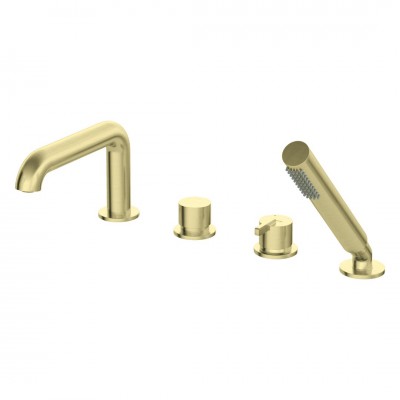 Deante Silia bateria wannowa 4-otworowa złoty szczotkowany BQS_R14M