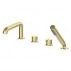 Deante Silia bateria wannowa 4-otworowa złoty szczotkowany BQS_R14M