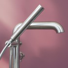 Deante Silia bateria wannowa wolnostojąca stal szczotkowana BQS_F17M