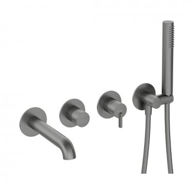 Deante Silia bateria wannowa 4-otworowa podtynkowa titanium BQS_D18P