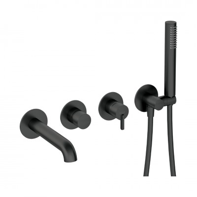 Deante Silia bateria wannowa 4-otworowa podtynkowa czarny mat BQS_N18P