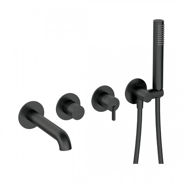 Deante Silia bateria wannowa 4-otworowa podtynkowa czarny mat BQS_N18P