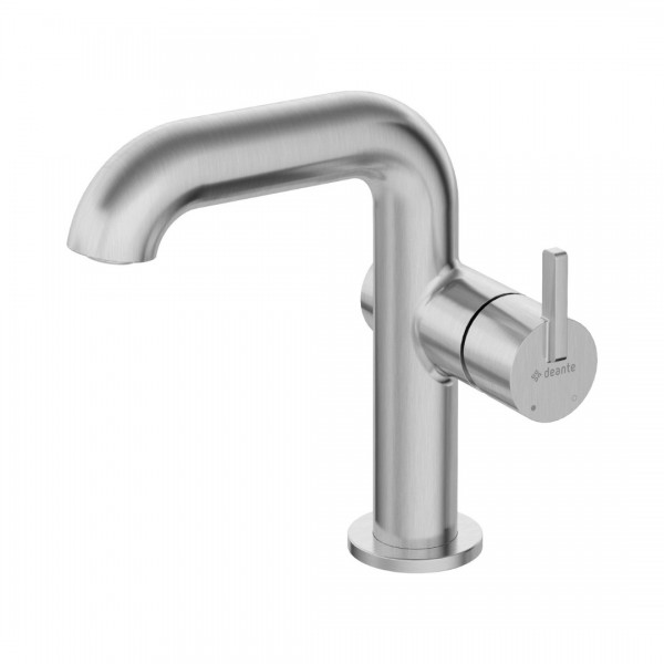 Deante Silia bateria umywalkowa stojąca stal szczotkowana BQS_F24M