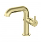 Deante Silia bateria umywalkowa stojąca złoty szczotkowany BQS_R24M